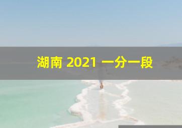 湖南 2021 一分一段